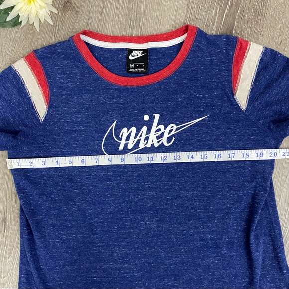Nike Retro Marled Blue Red Cream Shortsleeved Tee - Picture 8 of 9